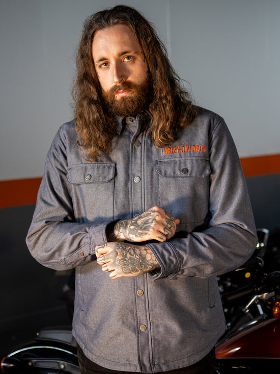 Veste de moto Harley Davidson authentique pour homme - Peacoat 98101-23EM
