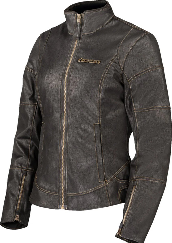 ICON Tuscadero 3 Women's Textile Jacket Black/Gold