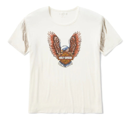 96240-26VW Harley-Davidson T-shirt en maille, blanc cassé