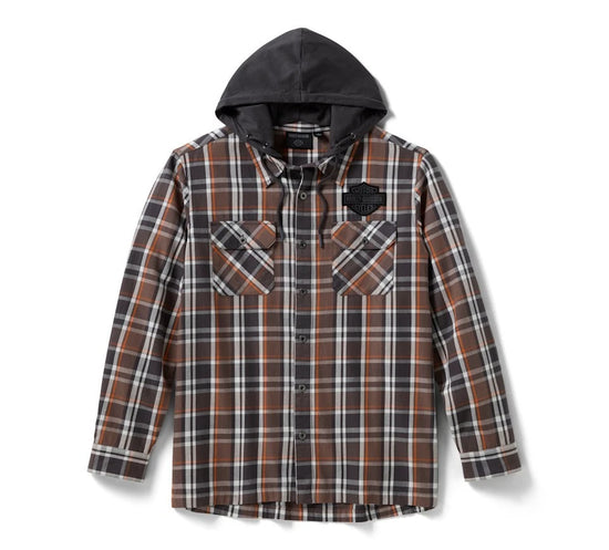 Chemise tissée 96215-26VM Harley-Davidson Gris chaud/Gris foncé