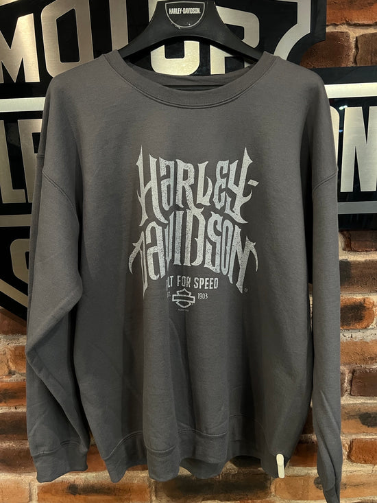 Pull authentique de la concession Harley-Davidson de Leeds, modèle « Horned » gris, référence 40291747