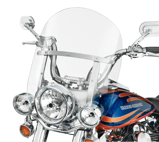 Pare-brise amovible Harley-Davidson chromé transparent 57061-09