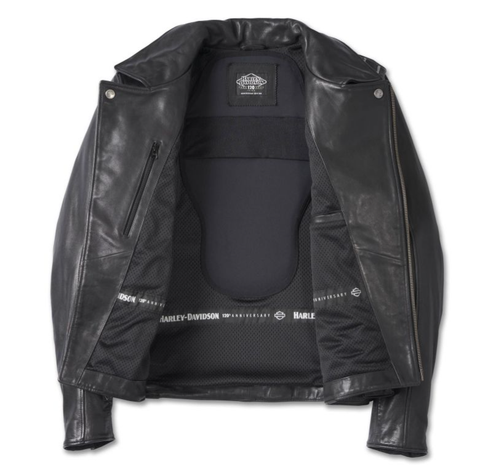 Veste de motard en cuir Cycle Champ pour homme Harley-Davidson® 120e anniversaire 97023-23EM