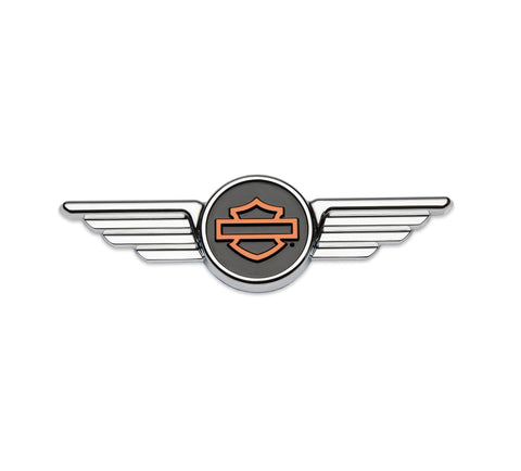 Harley Davidson 14101836 Chrome Winged Bar & Shield Decorative MEDALLION,BAR & SHIELD,CHROME WING