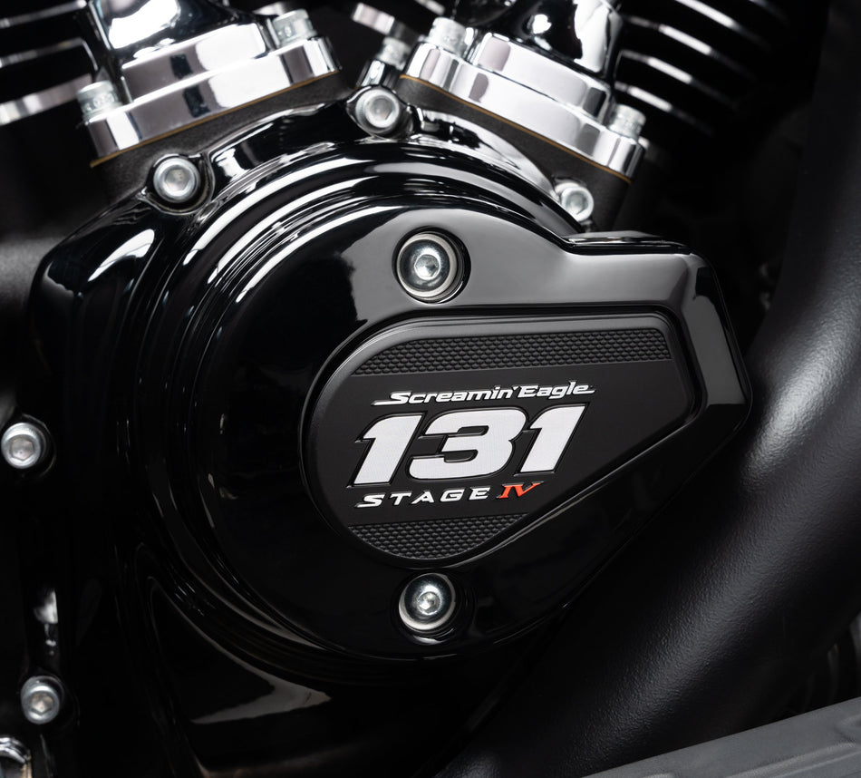 Harley Davidson 14102078 Screamin' Eagle Timer Cover Medallion Stage IV 4 Screaming 131CI KIT, AUTOCOLLANT, MÉDAILLON, SE131, STAGE IV