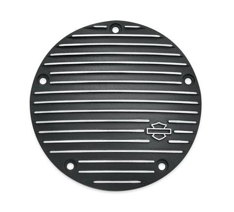 Harley Davidson 25454-01 Black Fin Derby Cover COVER, DERBY, FINNED