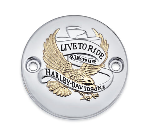 Harley Davidson 25600067 Live To Ride Timer Cover H-D LIVE TO RIDE - GOLD - TIME