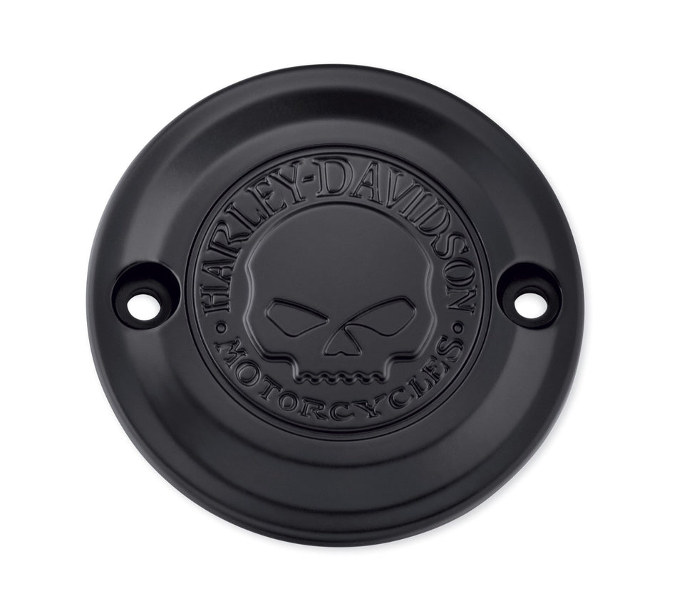 Kit de couvercle de minuterie Willie G Skull Harley Davidson 25600085, TMR CVR, WILLIE G SKULL, NOIR