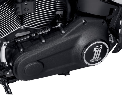 Harley Davidson 25701043 Cache primaire extérieur à profil étroit COUVERCLE, PRI, MACH, WRINKLE BLACK
