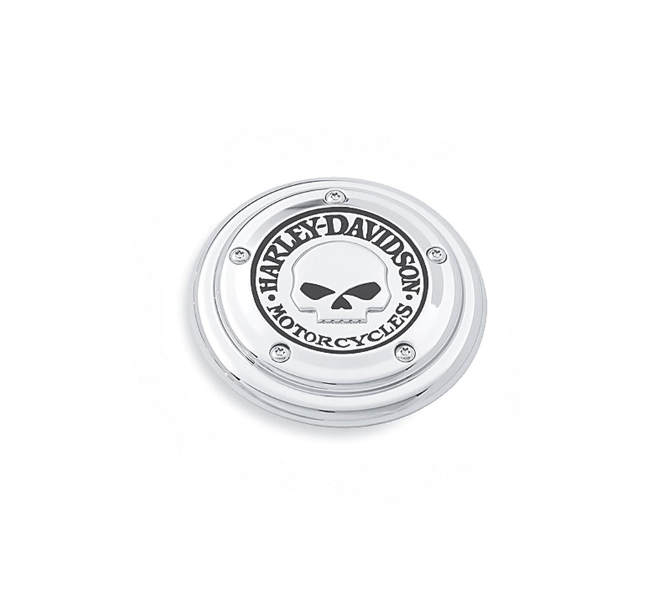 Garniture de filtre à air Harley Davidson 29417-04 Willie G Skull - Chrome KIT INSERT, CLIMATISATION AVEC CRÂNE, TC88
