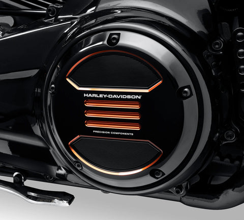 Harley Davidson 25701536 Adversary Derby Cover KIT,CVR/SLG,BLACK W/ORANGE