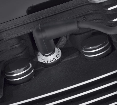 Harley Davidson 32745-99 Motor Co. Couvre-bougies COUVERCLE, BOUGIE, CHROME AVEC LOGO