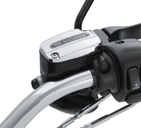 Kit de couvercle de maître-cylindre chromé Harley Davidson 42114-06A KIT-COVER,MSTR CYL,CHRM/VRSC