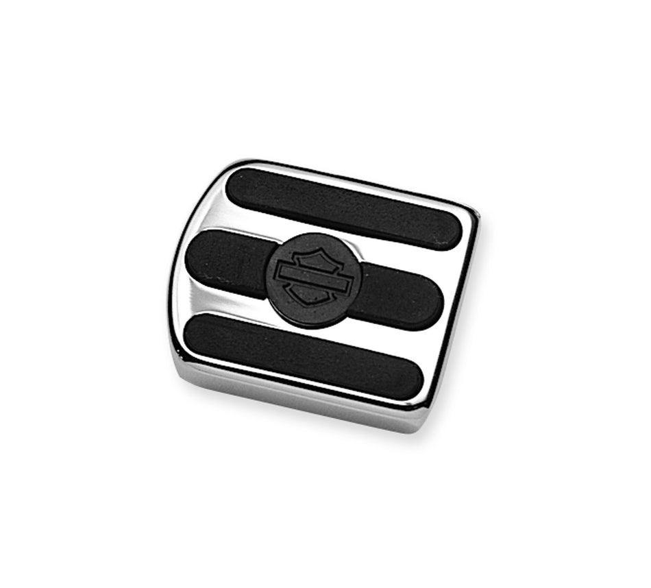 Harley Davidson 42476-95 Chrome and Rubber Small Brake Pedal Pad KIT, CHROME BRAKE PEDAL PAD -