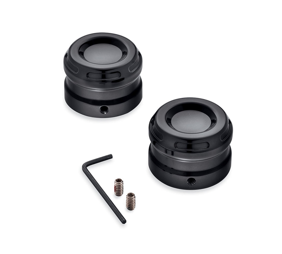 Harley Davidson 43000124Kit de cache-écrous d'essieu avant Dominion, essieu, couvercle, noir