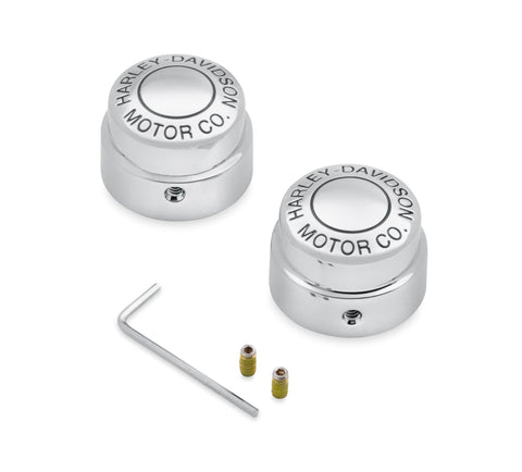 Harley Davidson 43063-04 Motor Co. KIT DE COUVERCLES D'ÉCROU D'ESSIEU AVANT, COUVERCLE, ÉCROU D'ESSIEU