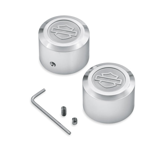 Harley Davidson 44114-07 Aluminator Billet Front Axle Nut Covers ALUMINATOR CHROME FRONT AXLE N