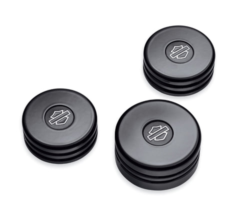 Harley Davidson 45800015 Gloss Black Upper Fork Nut Covers UPPER FORK NUT COVER KIT,GLOSS