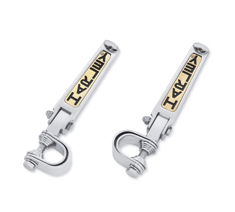 Harley Davidson 49102-86T Custom Harley Scripted Footpegs HARLEY FOOTPEG,PAIR