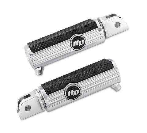 Harley Davidson Defiance Rider Footpegs with Removable Wear Peg - Chrome