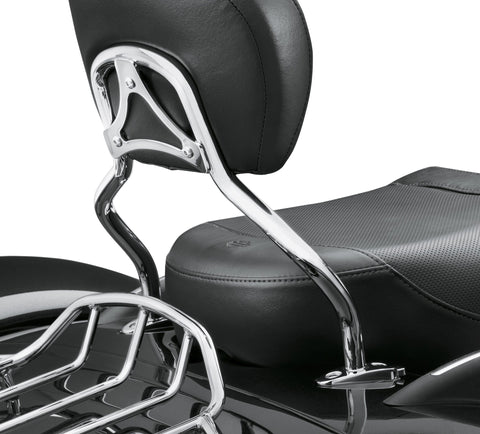 Harley Davidson 52300324A Kit de montant de barre Sissy à démontage rapide, BKRST, PASSAGER, CHROME