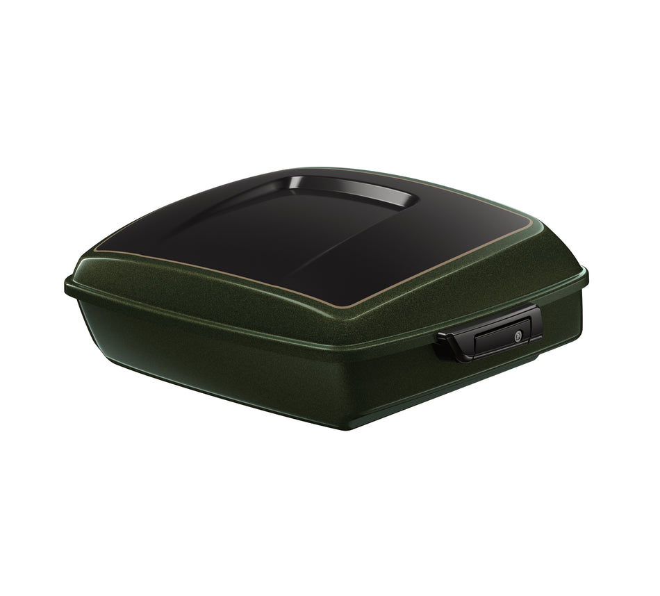 Harley Davidson Chopped Tour-Pak Luggage - Olive Steel Metallic/Vivid Black