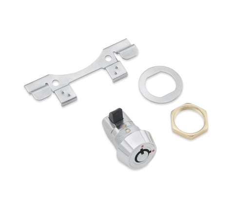 KIT DE DÉCLENCHEMENT DE PORTE DE CONSOLE DE RÉSERVOIR DE CARBURANT À BOUTON-POUSSOIR Harley Davidson 53842-00C, ENSEMBLE DE SERRURE, BOUTON-POUSSOIR