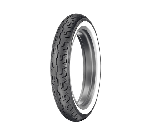 Harley Davidson 55193-10 Dunlop Tire Series - D401 100/90-19 Wide Whitewall - 19 in. Front TIRE,FR,WIDE-WW,100/90-19