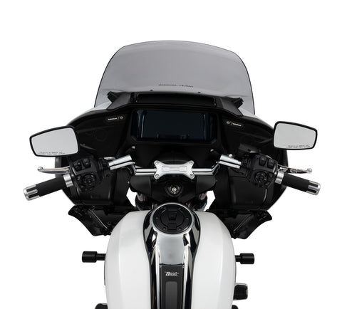 Kit guidon bas fused Harley Davidson 55801475, barre en H, bas, chromé