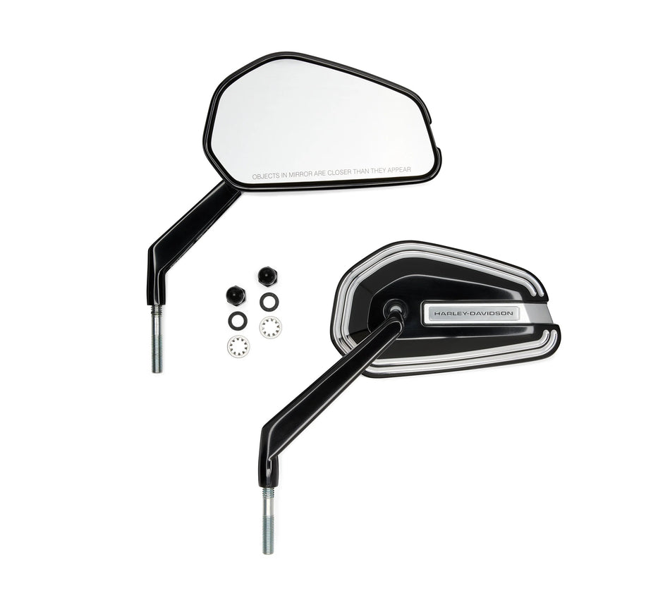Kit de rétroviseurs Empire Harley Davidson 56000305a, 56000305a MIR, bords noirs coupés