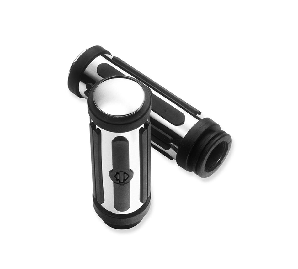 KIT DE POIGNÉES EN CHROMÉ ET CAOUTCHOUC Harley Davidson 56246-96A, 1,50 DIA