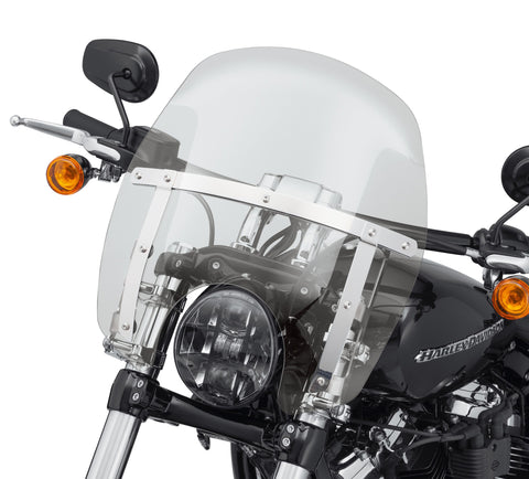 Harley Davidson 57400336 Wind Splitter Quick-Release Compact 14 in. Windshield KIT,WSHLD,14 IN,LT SMK,POL,QUICK RELEASE