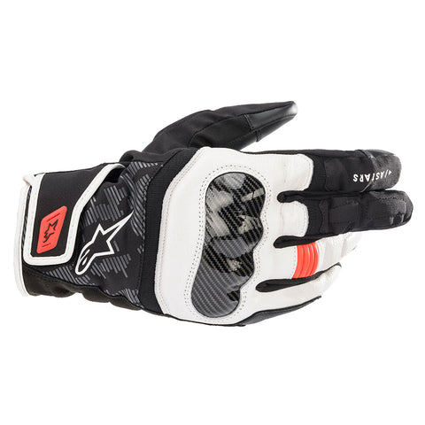 Gants Alpinestars SMX Z Drystar Noir Blanc &amp; Rouge Fluo 35274211231
