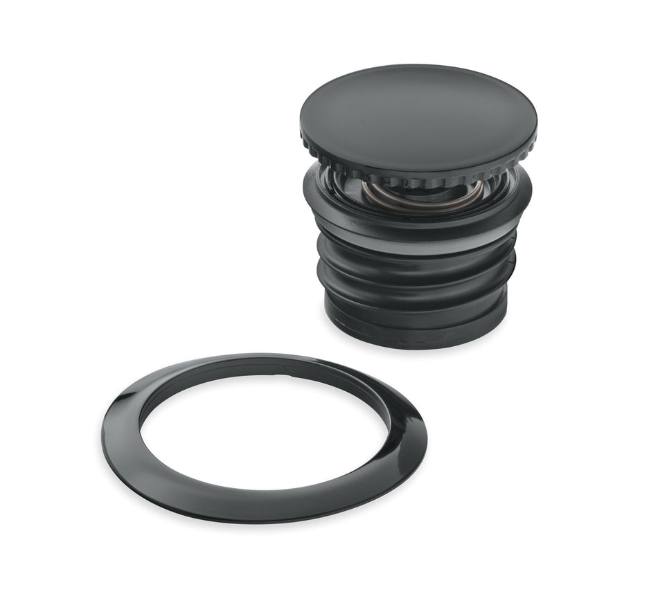 KIT DE BOUCHON DE RÉSERVOIR DE CARBURANT ENCASTRÉ Harley Davidson 61100007B NOIR, REMPLISSAGE DE CARBURANT, BOUCHON, ENCASTRÉ MT, NOIR/SFT