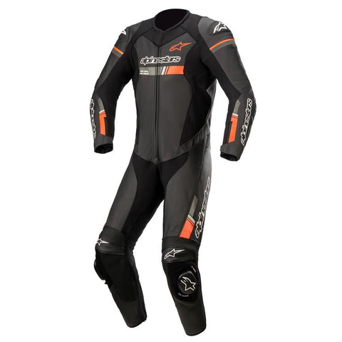 Alpinestars Gp Force Chaser Leather Suit 1 Pc Black Red Fluo 31503211030