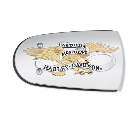 Harley Davidson 61300220 Harley-Davidson Live To Ride Air Cleaner Trim GOLD "LIVE TO RIDE" AIR CLEANE