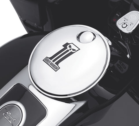Harley-Davidson 62378-10A Porte de console de réservoir de carburant numéro un Skull 62378-10A
