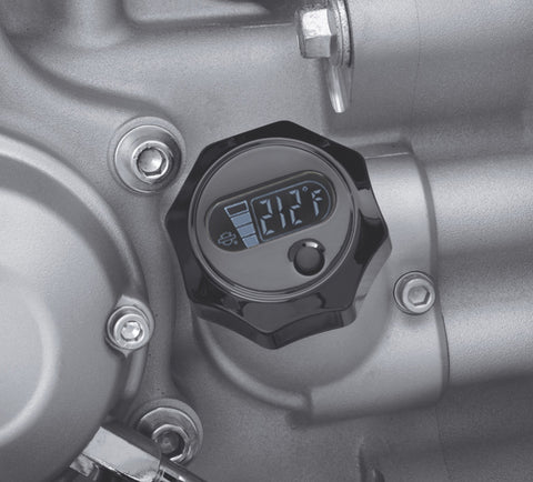 Harley Davidson 63065-09A Oil Level and Temperature Dipstick with Lighted LCD Readout OIL LEVEL/TEMP DIPSTICK, BLACK