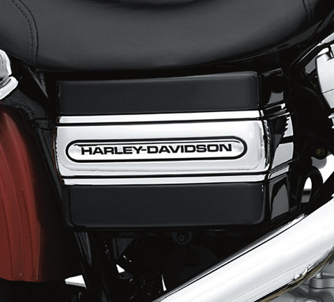 Harley Davidson 66443-06 Script Bande de protection de batterie BORDURE, COUVERCLE DE BATTERIE, HD