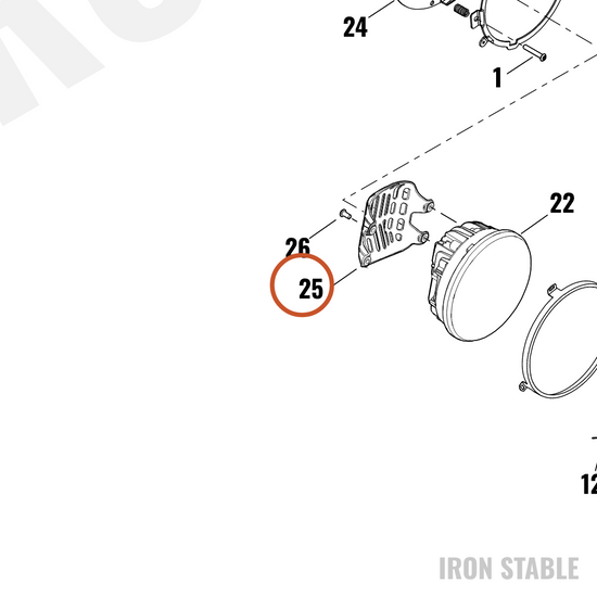 Couvercle arrière 67700459A Harley-Davidson Hdlt sous-composant
