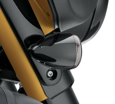 Kit de clignotants avant Harley Davidson 67800167 Custom Touring Bullet CLIGNOTANT AVANT PERSONNALISÉ NOIR