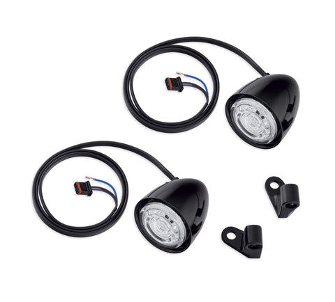 Harley Davidson 67800977 LED Bullet Turn Signal Kit - Front KIT,TL/TS,GBLK,FRONT