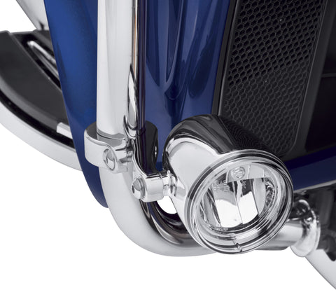 Harley Davidson 68000170 LED Fog Lamp Engine Guard Clamp Kit - Chrome KIT-MNTG,FOG LT,TOURING W/LWRS