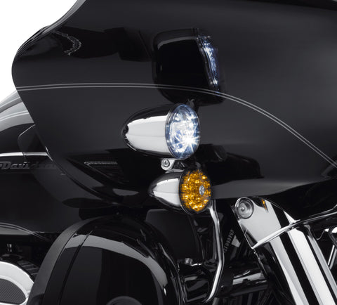 Kit de montage de phare antibrouillard à LED Harley Davidson 68000183 Road Glide - Chrome KIT, LEDAUX FOG, CHROME
