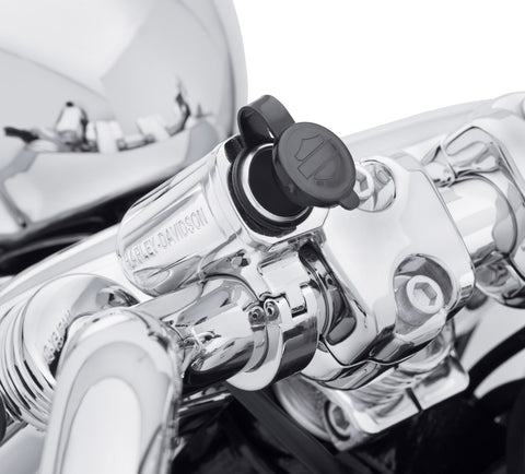 Port d'alimentation auxiliaire pour guidon Harley Davidson 69200855 PORT D'ALIMENTATION, MONTAGE H'BAR, 12 V,