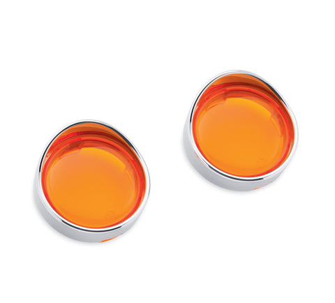 Kit de visière de clignotant avant ou arrière Harley Davidson 69756-05 LENTILLE BULLET T/S AVEC VISIÈRE, AMBE