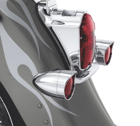 Harley Davidson 69757-05 Rear Turn Signal Visor Ring Kit BULLET T/S LENS W/ VISOR, RED