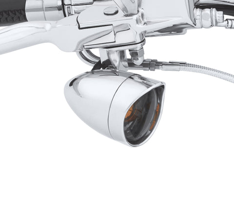 Kit de visière de clignotant avant Harley Davidson 69758-05 LENTILLE BULLET T/S AVEC VISIÈRE, AVANT