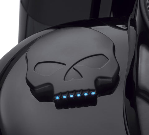 Harley Davidson 70900781 Kit de jauge de carburant à LED Skull, instrumentation, jauge de carburant, WILLIE G