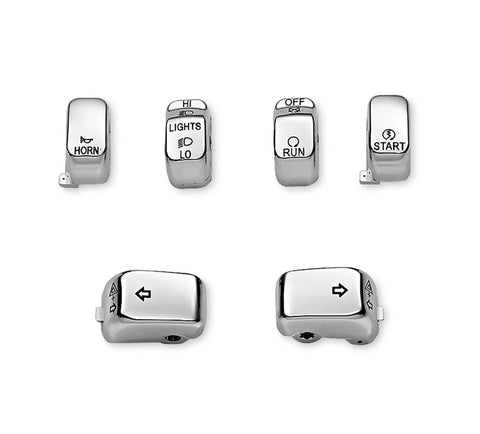Harley-Davidson 71804-03 Chrome Switch Cap Kit